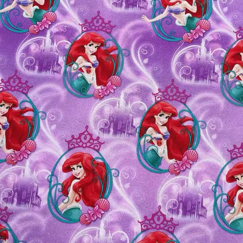 Little Mermaid polyCotton Fabric Half Yard (18” x 55”)