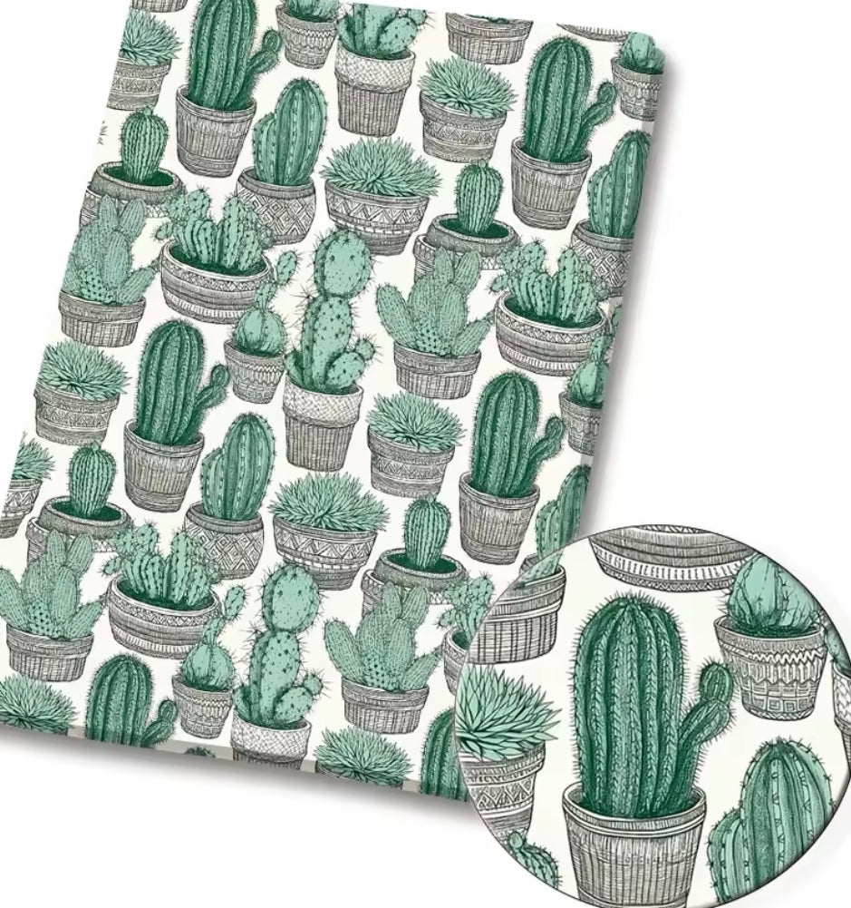 Cactus PolyCotton Fabric Half Yard (18” x 55”)