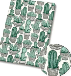 Cactus PolyCotton Fabric Half Yard (18” x 55”)