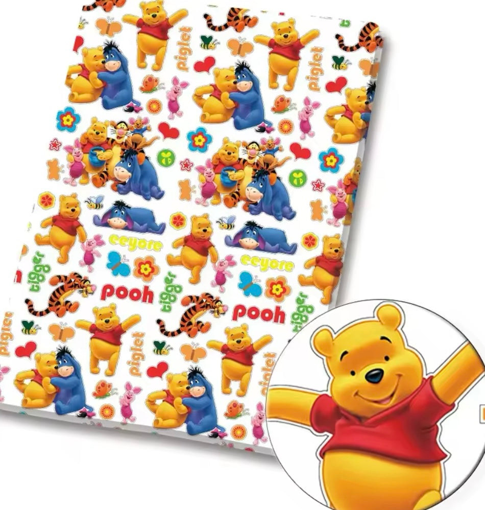 Winnie the Pooh polyCotton Fabric Half Yard (18” x 55”)