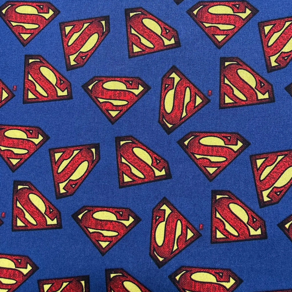 DC Comics Superman Cotton Fabric - Half Yard (18” x 55”)