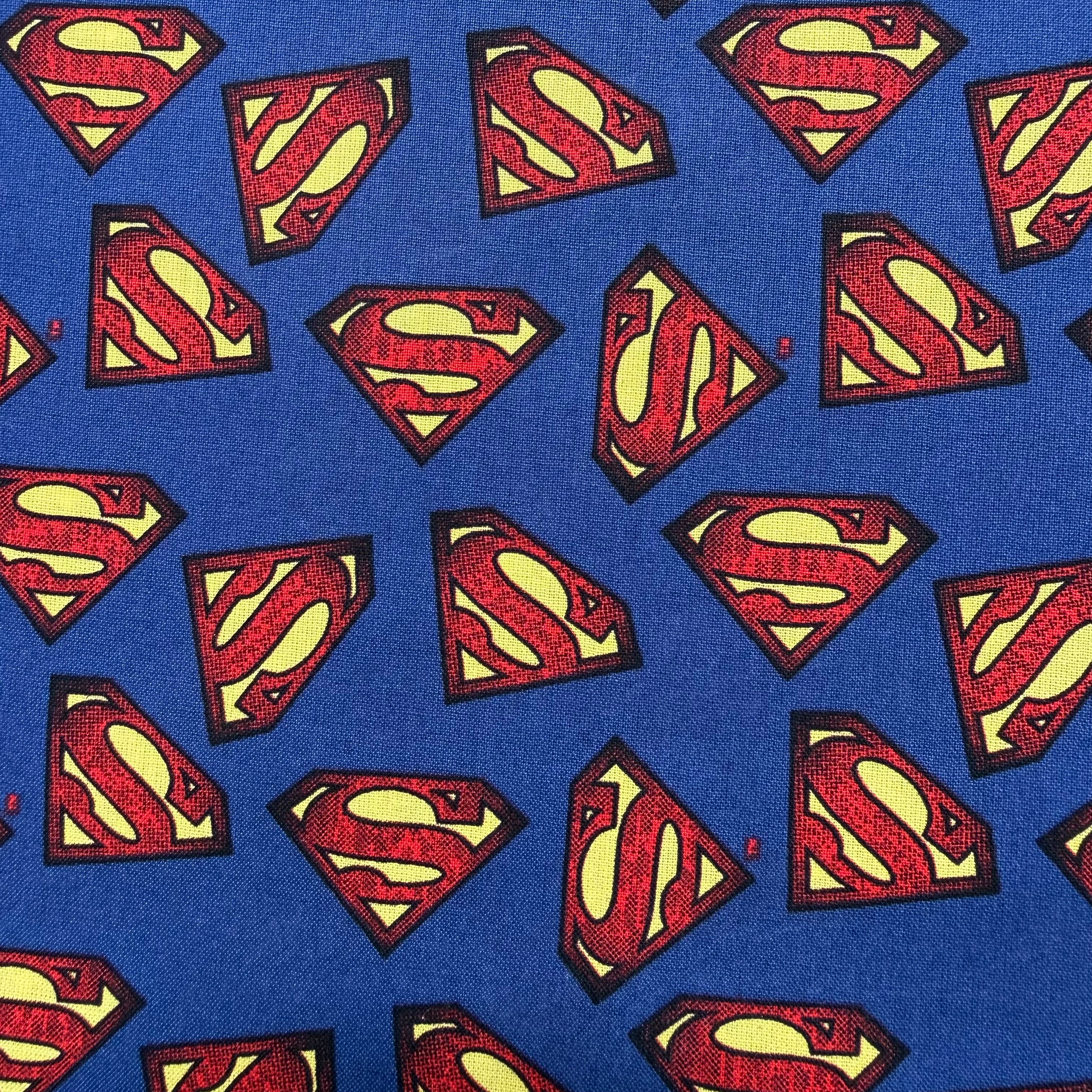 DC Comics Superman Cotton Fabric - Half Yard (18” x 55”)