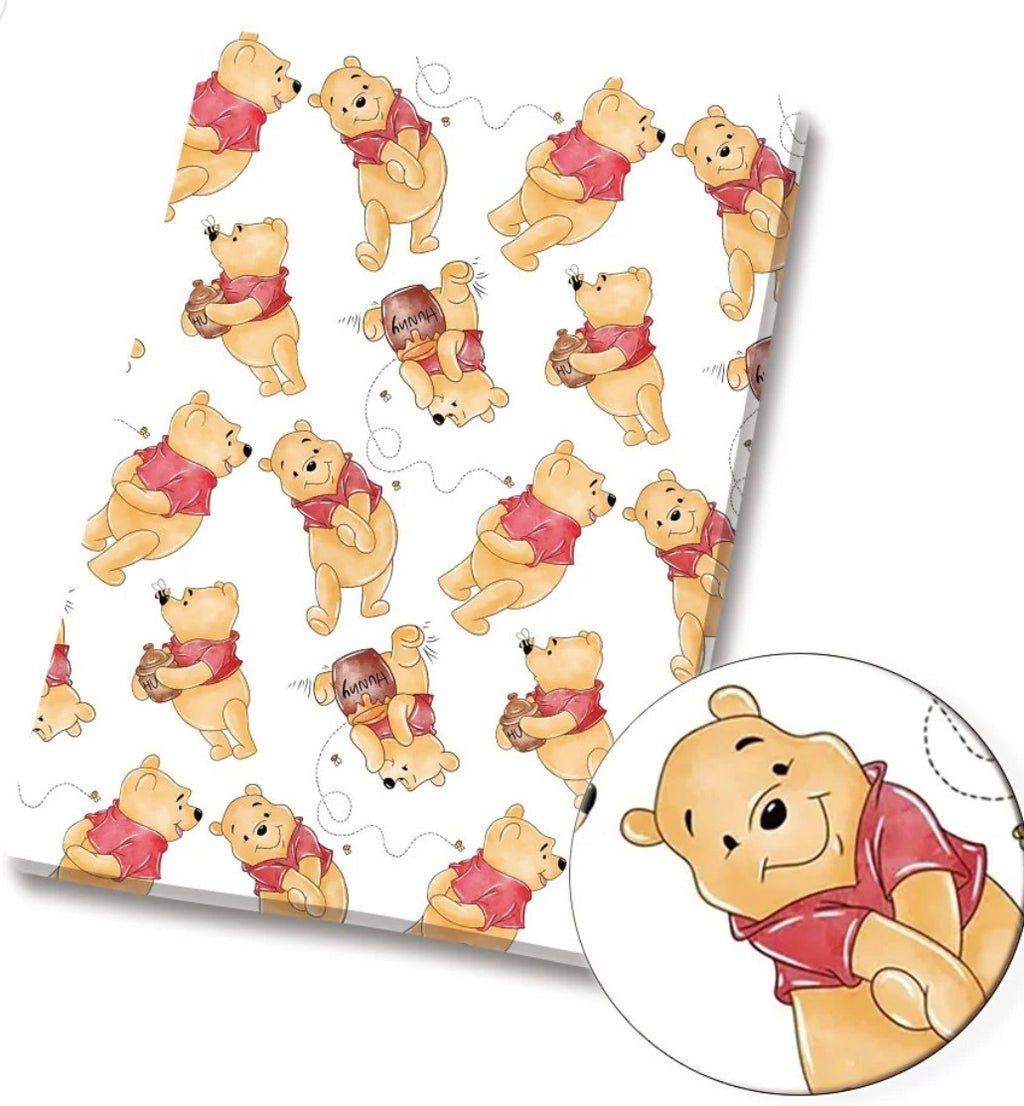 Disney Winnie the Pooh Bear Polycotton Fabric - Half Yard (18” x 55”) 41856