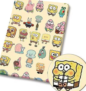 Spongebob polyCotton Fabric Half Yard (18” x 55”)