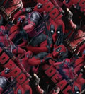 Marvel Avengers Superhero Deadpool Polycotton Fabric - Half Yard (18” x 55”) 30984