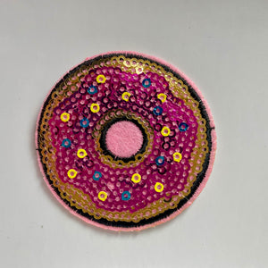 Sequin Donut Embroidered Patch