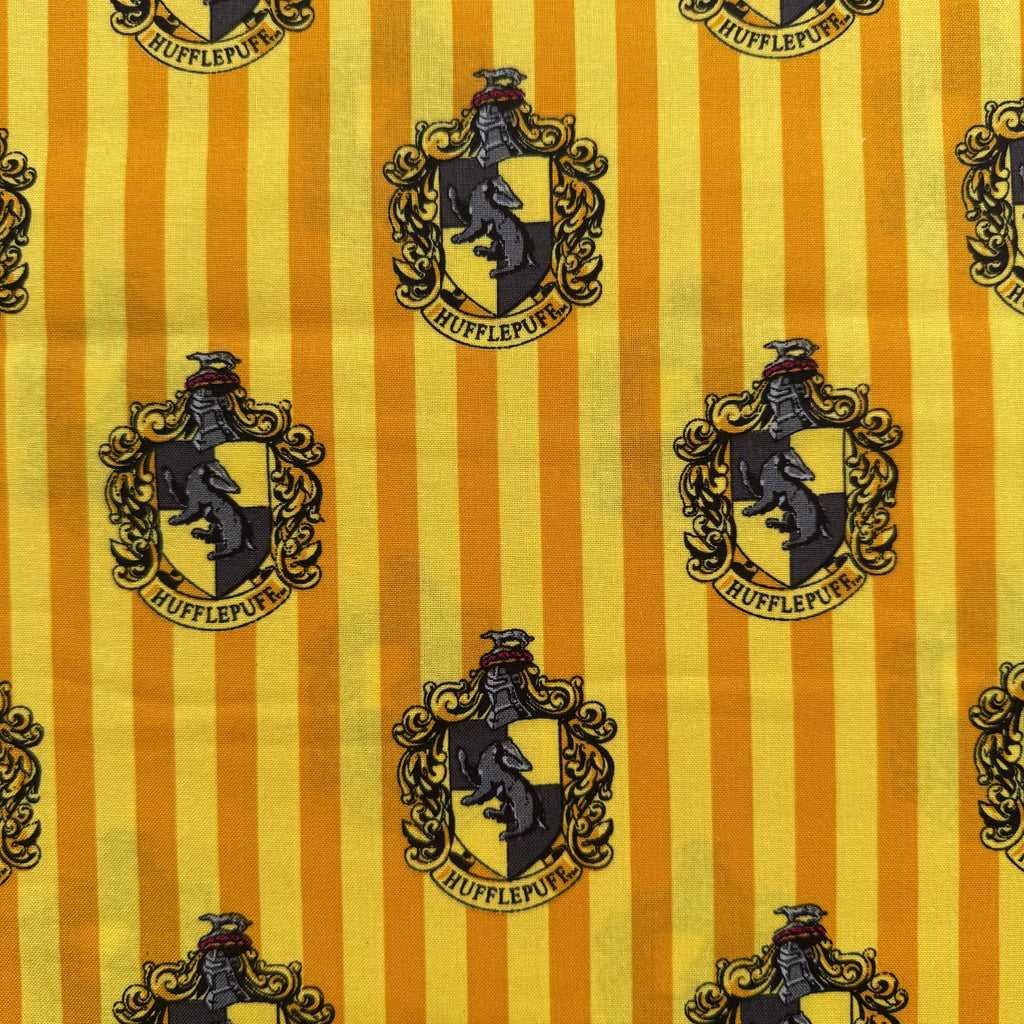 Harry Potter Hufflepuff Cotton Fabric - Half Yard (18” x 55”)