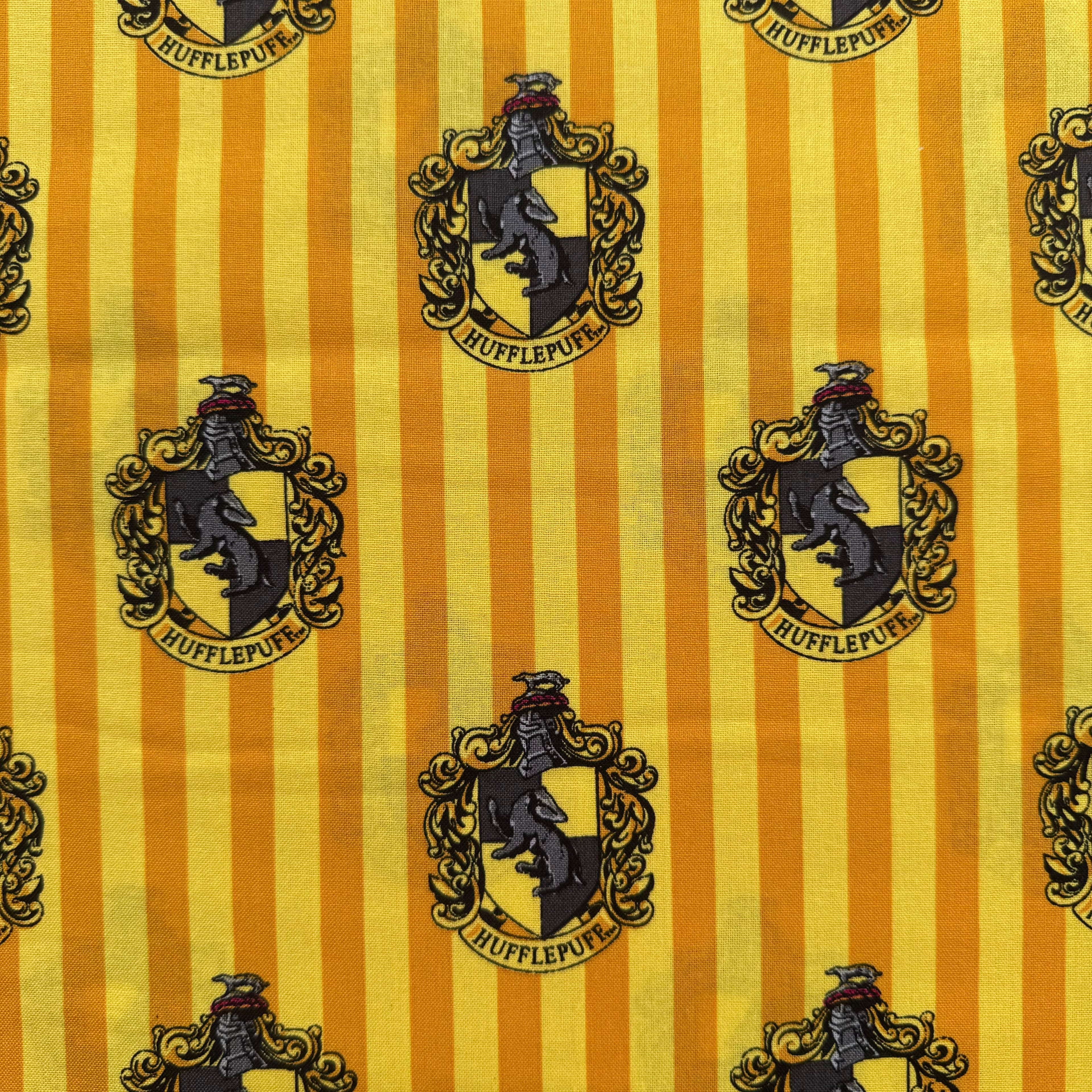 Harry Potter Hufflepuff Cotton Fabric - Half Yard (18” x 55”)