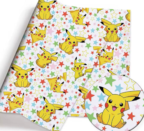 Pikachu polyCotton Fabric Half Yard (18” x 55”)