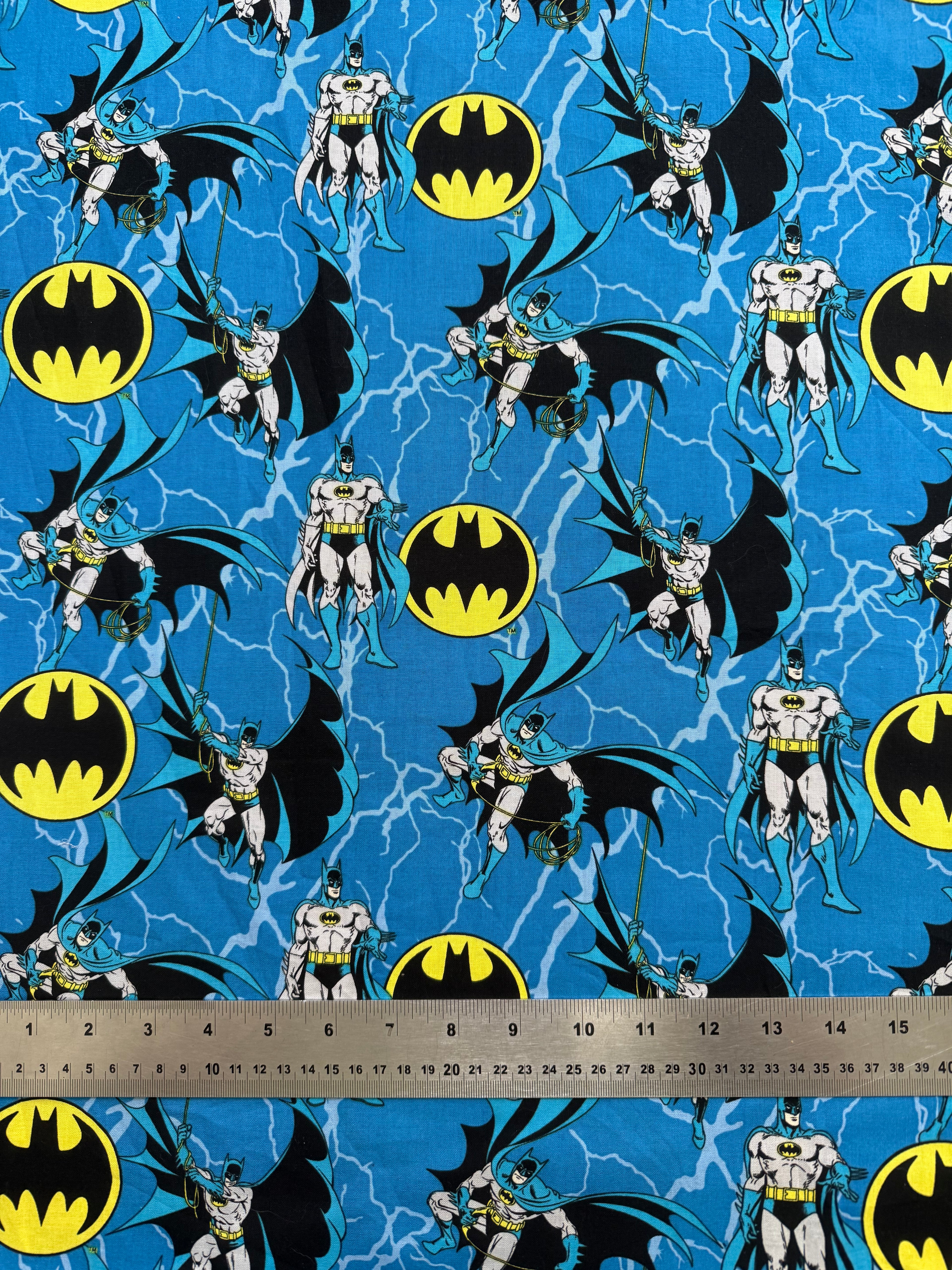 DC Comic Batman Superhero Cotton Fabric - Half Yard (18” x 55”)