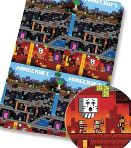 Minecraft polyCotton Fabric Half Yard (18” x 55”)