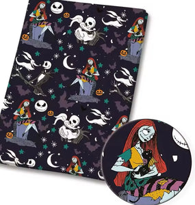 Nightmare Before Christmas polyCotton Fabric Half Yard (18” x 55”)