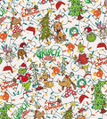 Dr Seuss Grinch character Christmas Polycotton Fabric - Half Yard (18” x 55”)14281