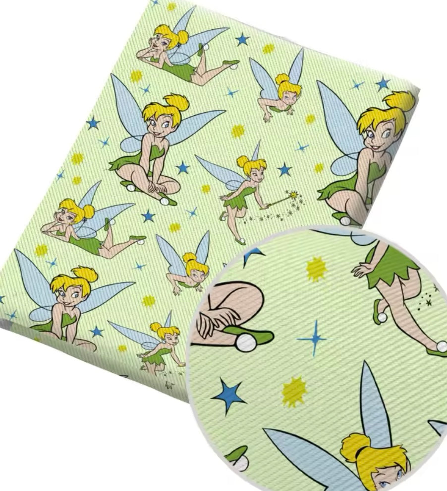 Tinkerbell Polycotton Fabric Half Yard (18” x 50”)