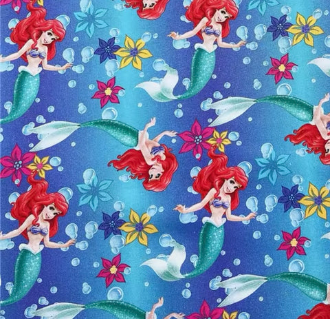 Little Mermaid polyCotton Fabric Half Yard (18” x 55”)