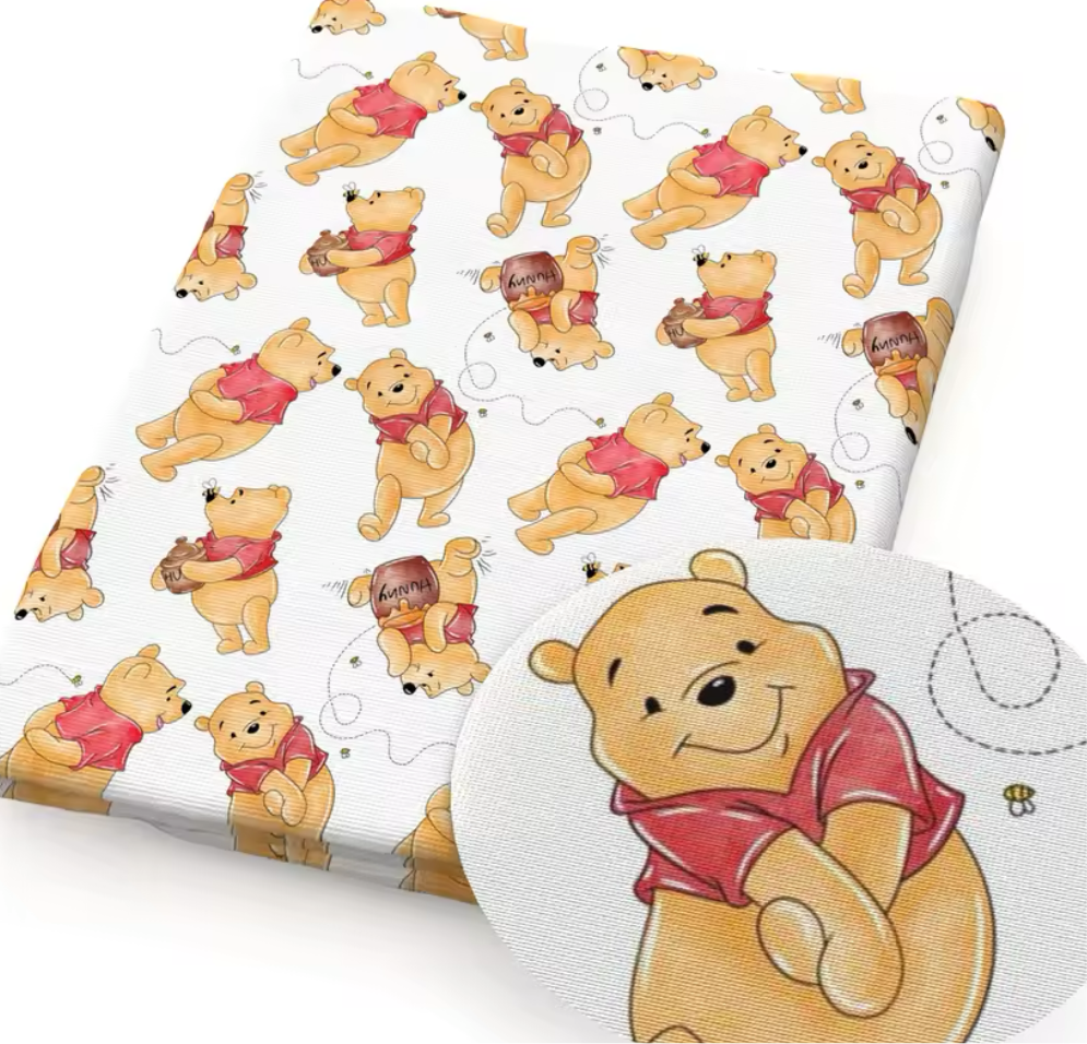 Winnie the Pooh polyCotton Fabric Half Yard (18” x 55”)