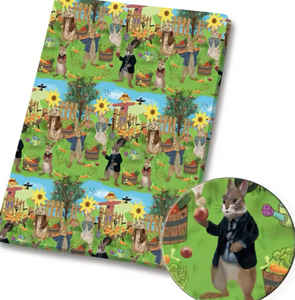 Peter rabbit Cotton Fabric Half Yard (18” x 55”)