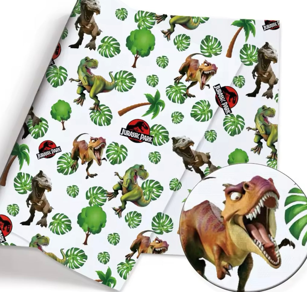 Jurassic Park polyCotton Fabric Half Yard (18” x 55”)