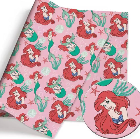 Little Mermaid polyCotton Fabric Half Yard (18” x 55”)