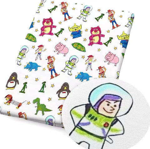 Toy Story Drawings polyCotton Fabric Half Yard (18” x 55”)