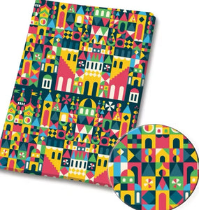 Small World polyCotton Fabric Half Yard (18” x 55”)