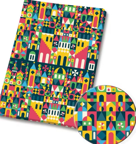 Small World polyCotton Fabric Half Yard (18” x 55”)