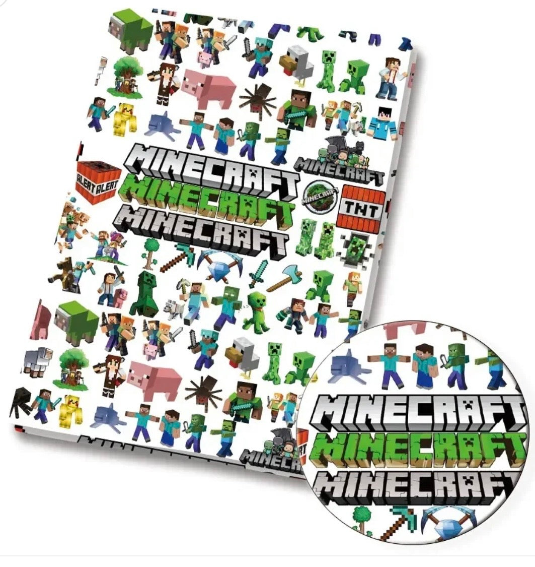 Minecraft Pixel Blocks game Creeper Character Polycotton Fabric - Half Yard (18” x 55”) 39247