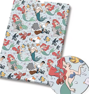 Little Mermaid polyCotton Fabric Half Yard (18” x 55”)