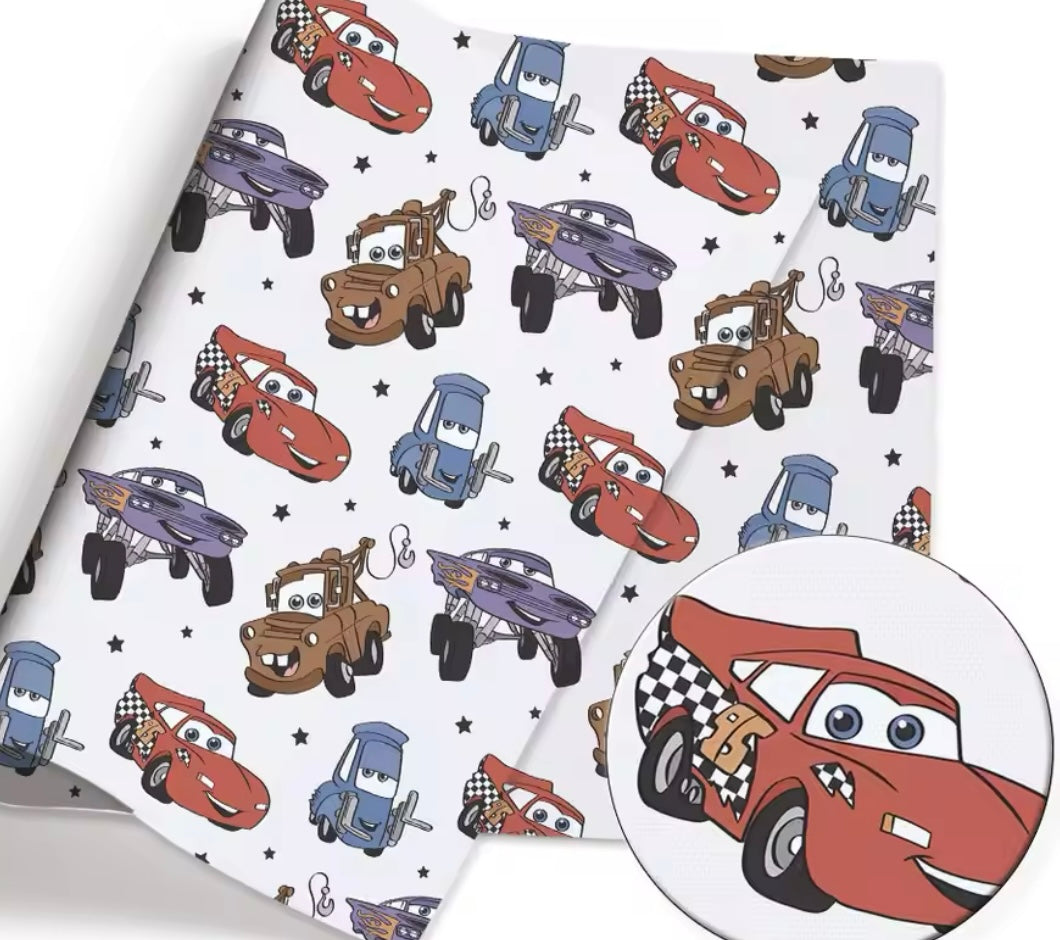 Cars polyCotton Fabric Half Yard (18” x 55”)