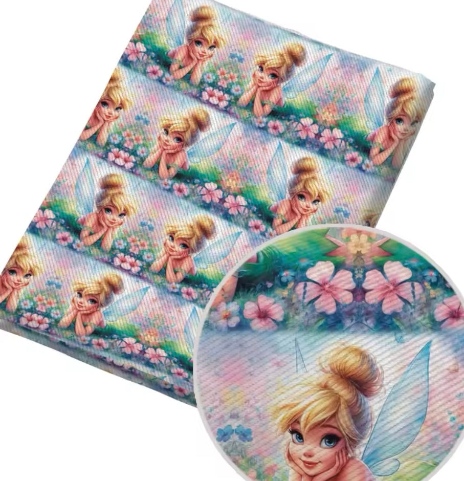 Tinkerbell Polycotton Fabric Half Yard (18” x 50”)