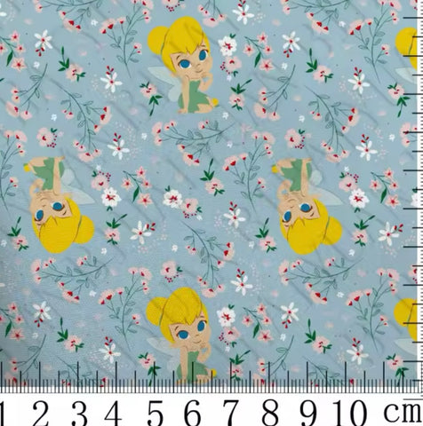 Tinkerbell Polycotton Fabric Half Yard (18” x 50”)