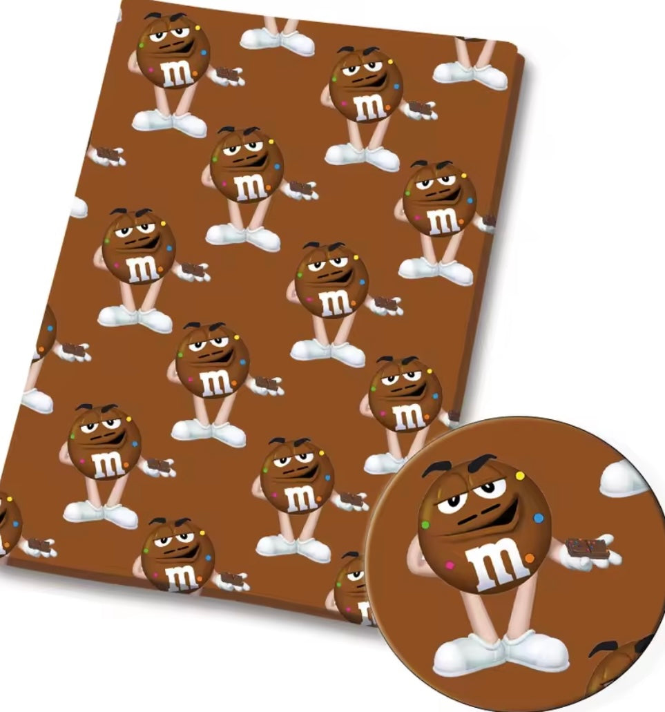 Brown M & M's polyCotton Fabric Half Yard (18” x 55”)