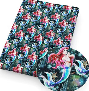 Little Mermaid polyCotton Fabric Half Yard (18” x 55”)