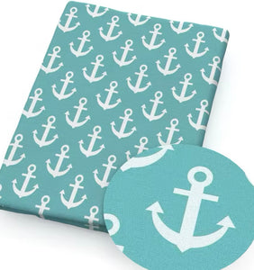 Ship Anchors polyCotton Fabric Half Yard (18” x 55”)