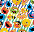 Sesame Street Muppets Elmo Big Bird Character Polycotton Fabric - Half Yard (18” x 55”) 11718