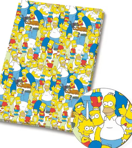 The Simpsons PolyCotton Fabric Half Yard (18” x 55”)