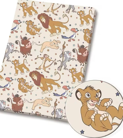 Lion King Polycotton Fabric Half Yard (18” x 50”)