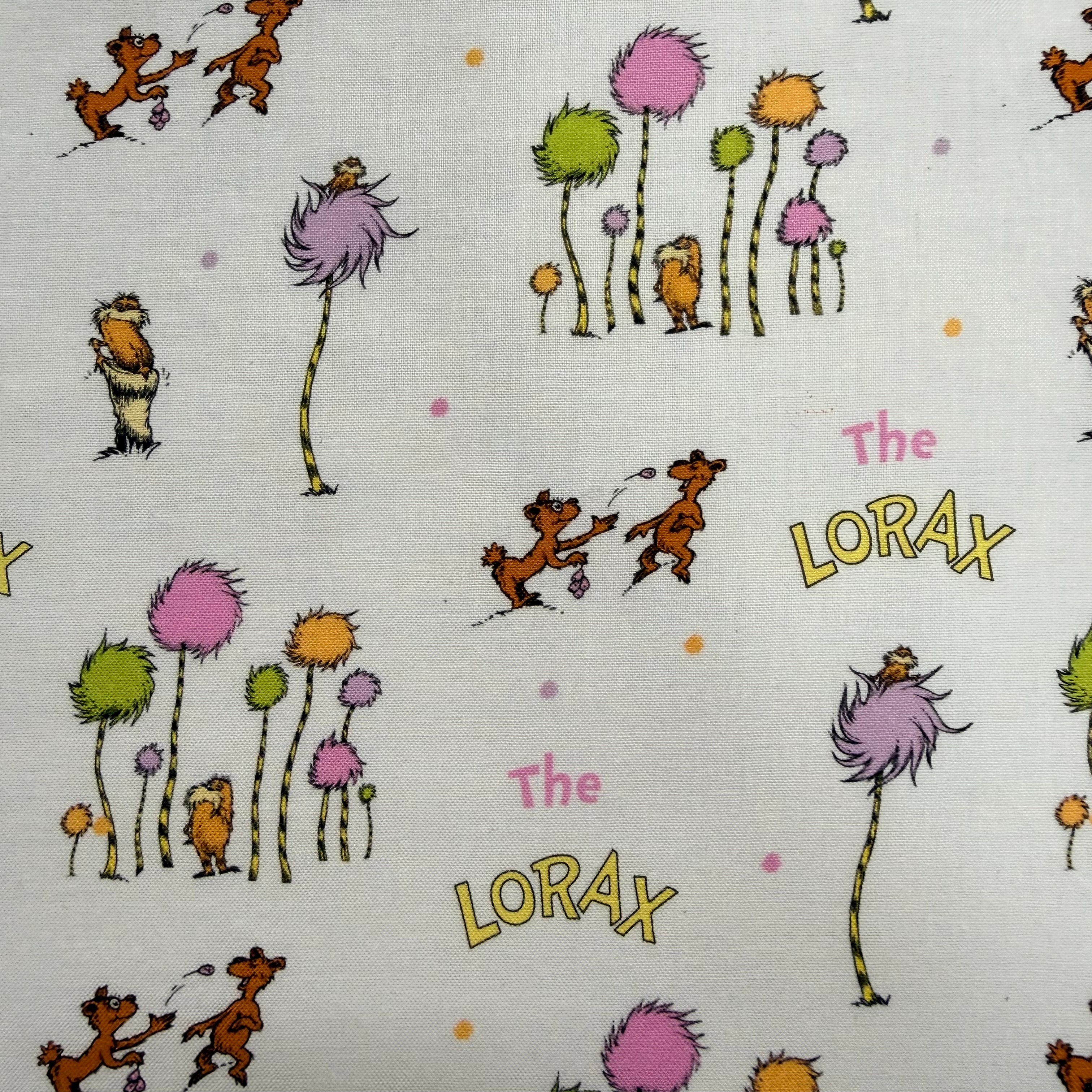 Dr Seuss The Lorax Cotton Fabric - Half Yard (18” x 55”)