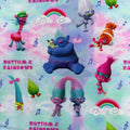 Trolls Cotton Fabric - Half Yard (18” x 55”)