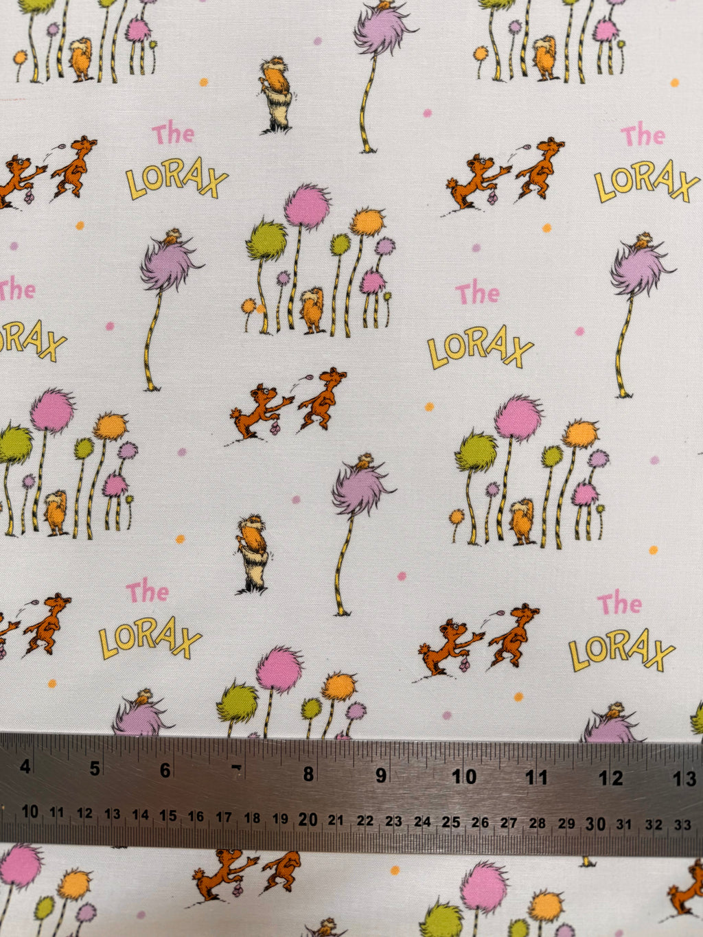 Dr Seuss The Lorax Cotton Fabric - Half Yard (18” x 55”)
