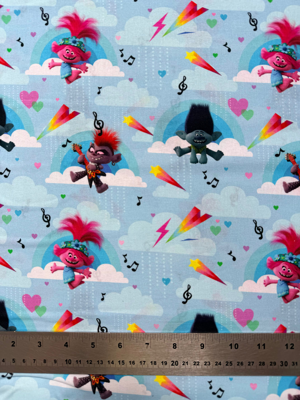 Trolls Cotton Fabric - Half Yard (18” x 55”)