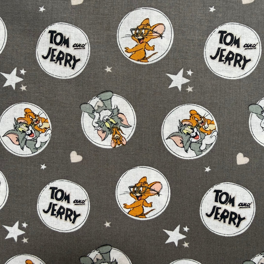 Tom and Jerry Cotton Fabric - Half Yard (18” x 55”)