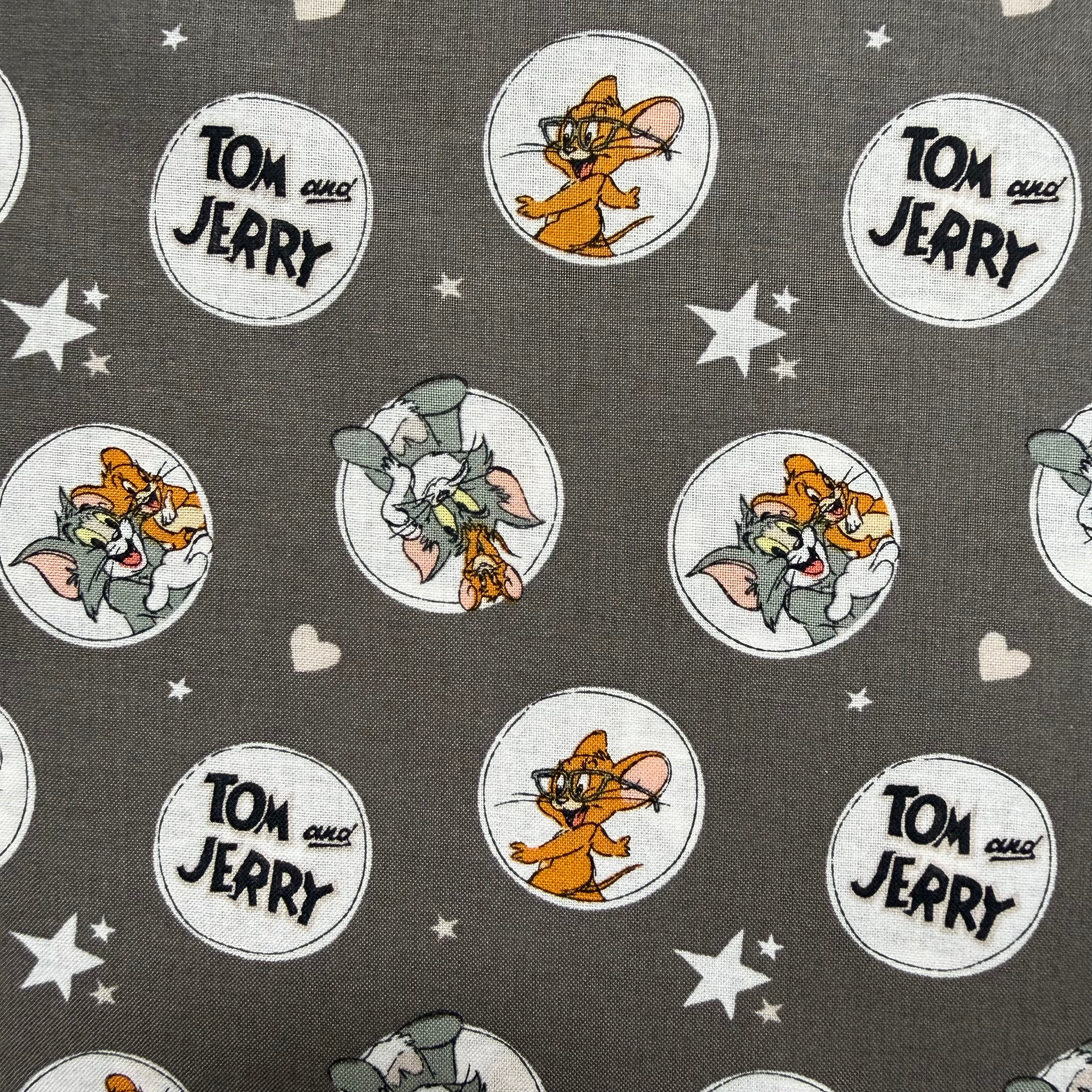 Tom and Jerry Cotton Fabric - Half Yard (18” x 55”)