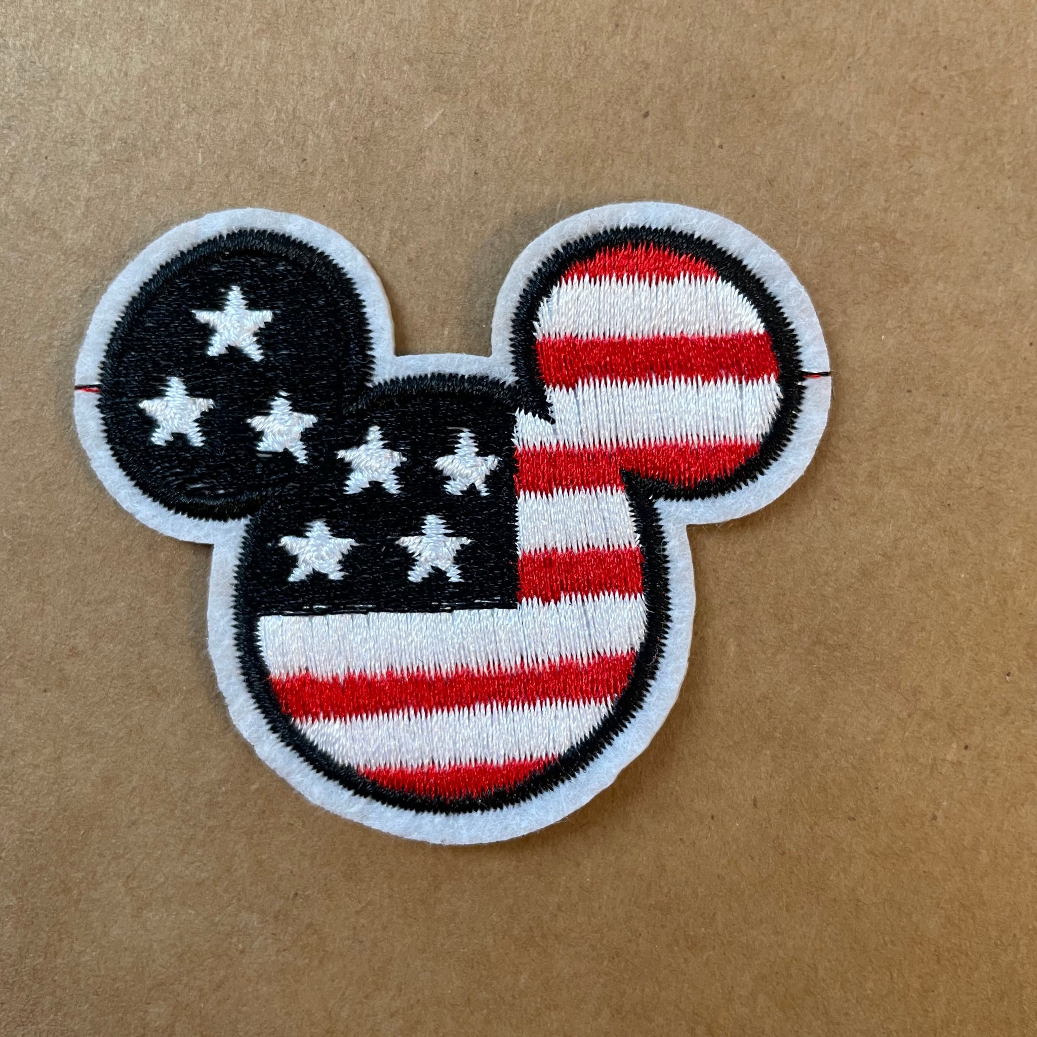 Stars and Stripes Mickey Embroidered Patch