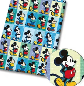 Mickey Mouse Polycotton Fabric Half Yard (18” x 50”)