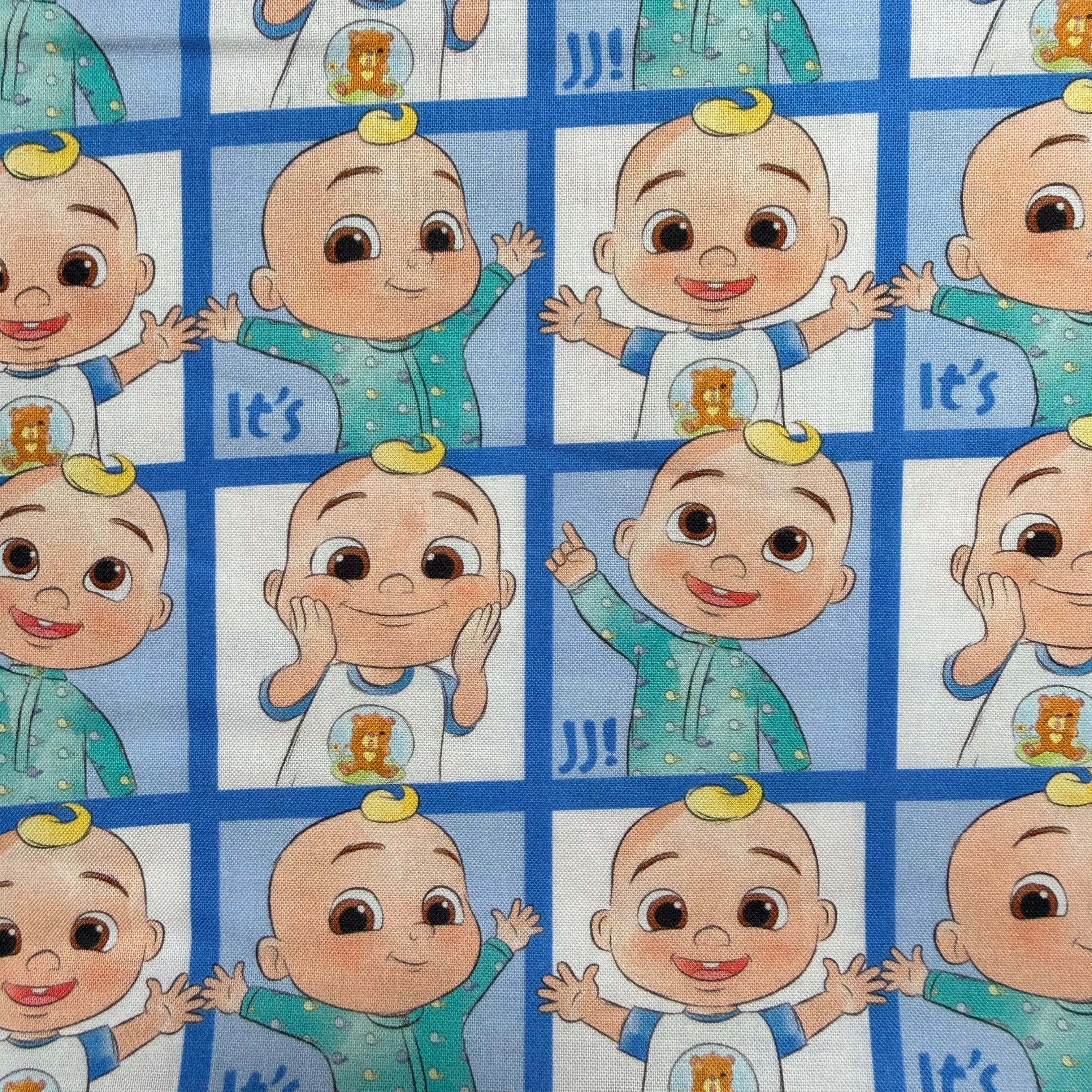 Cocomelon Cotton Fabric - Half Yard (18” x 55”)