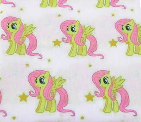 My Little Pony Fluttershy PolyCotton Fabric Half Yard (18” x 55”)