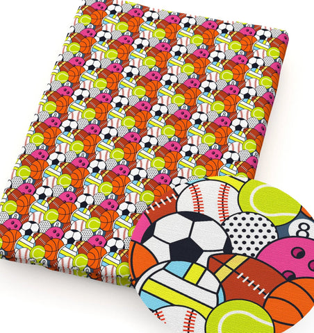 Sports Balls polyCotton Fabric Half Yard (18” x 55”)