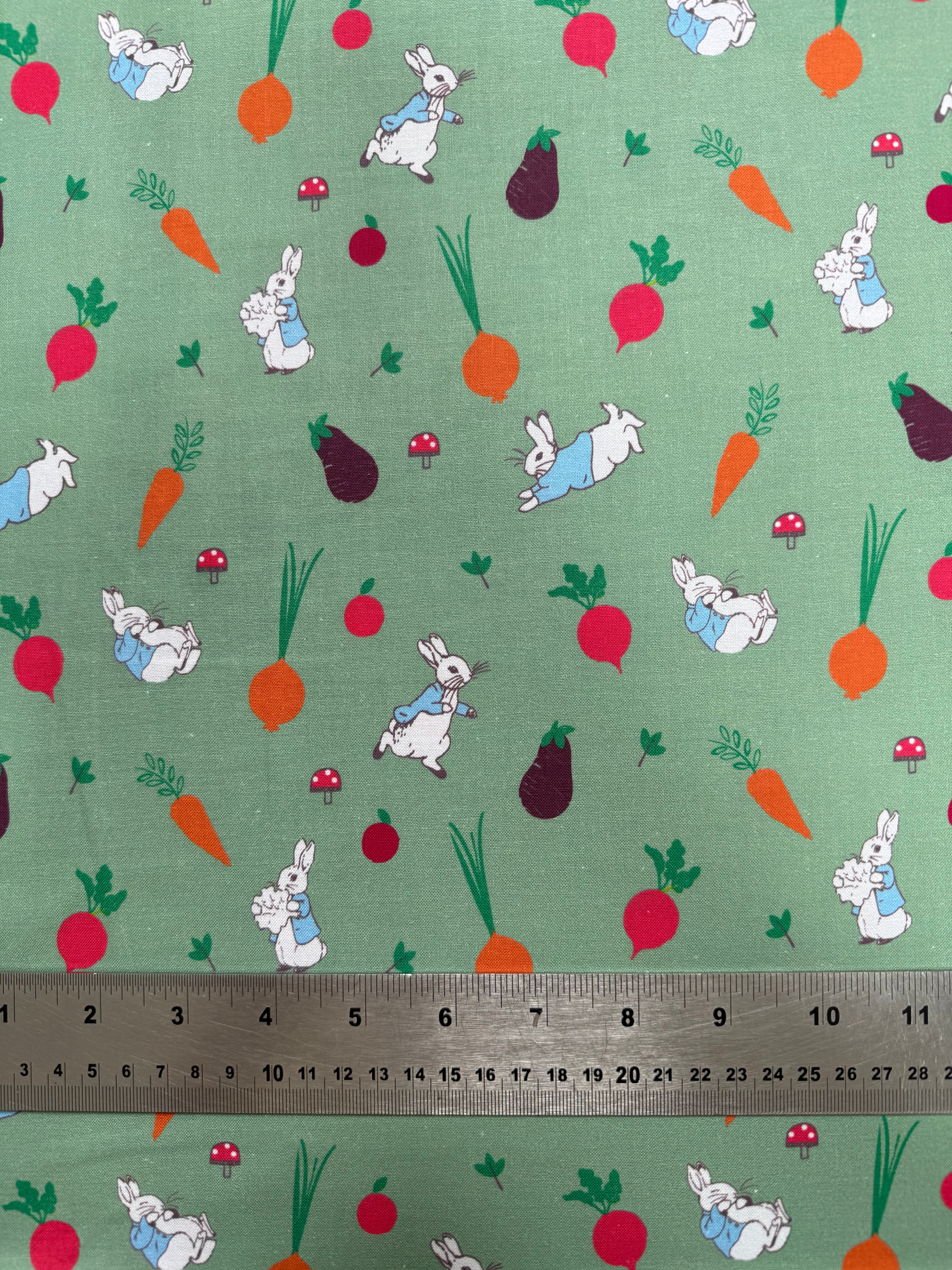 Peter Rabbit Cotton Fabric - Half Yard (18” x L 55”)
