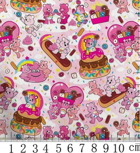 Care Bears Donuts polyCotton Fabric Half Yard (18” x 55”)